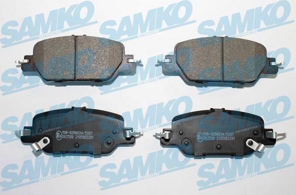 Samko 5SP2201 - Тормозные колодки, дисковые, комплект autospares.lv