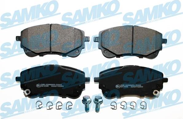 Samko 5SP2203 - Тормозные колодки, дисковые, комплект autospares.lv