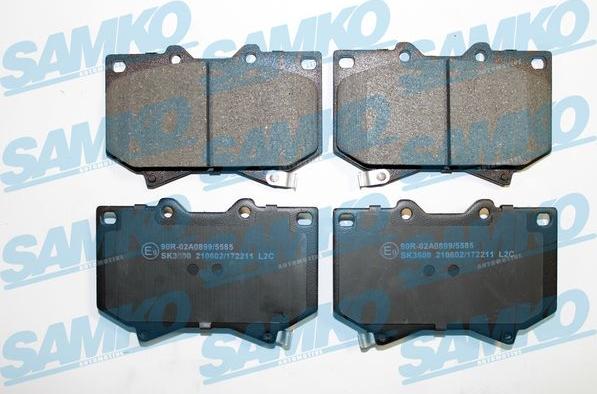 Samko 5SP2211 - Тормозные колодки, дисковые, комплект autospares.lv