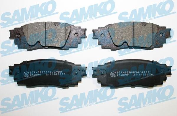 Samko 5SP2220 - Тормозные колодки, дисковые, комплект autospares.lv