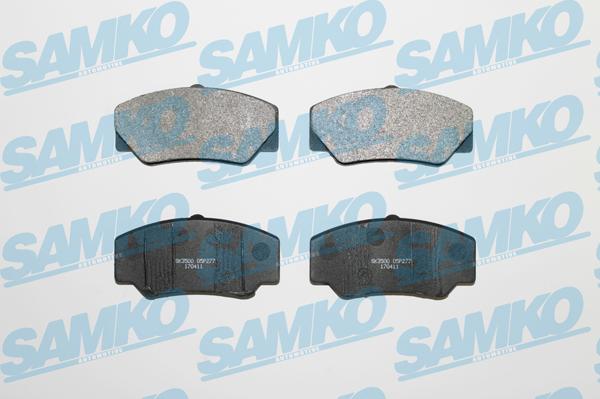 Samko 5SP277 - Тормозные колодки, дисковые, комплект autospares.lv