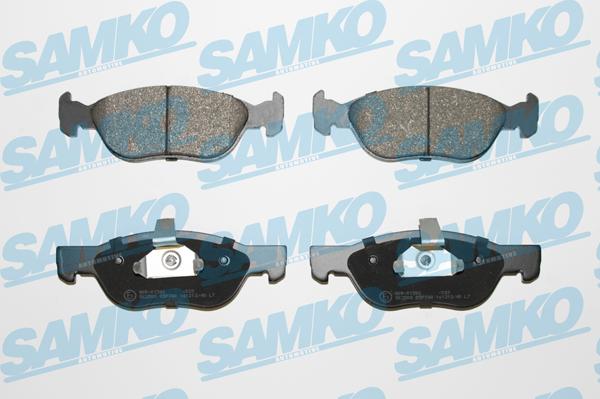 Samko 5SP740 - Тормозные колодки, дисковые, комплект autospares.lv