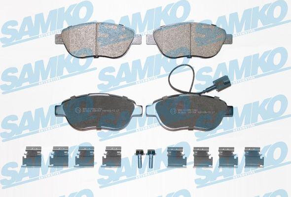 Samko 5SP764K - Тормозные колодки, дисковые, комплект autospares.lv