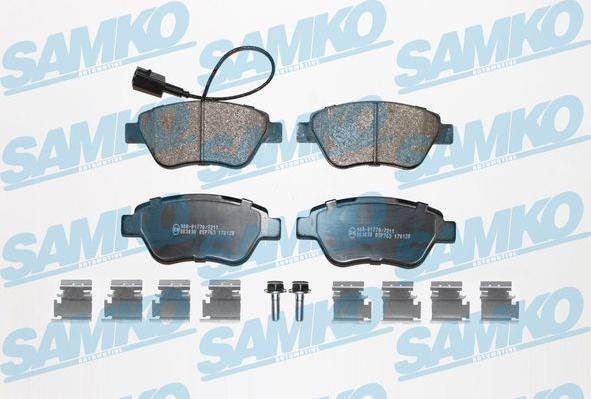 Samko 5SP763K - Тормозные колодки, дисковые, комплект autospares.lv