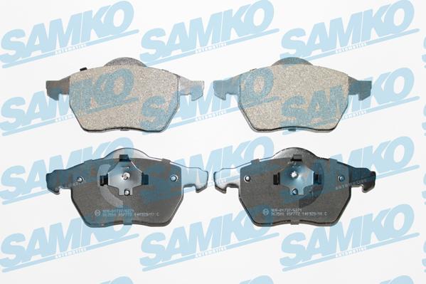 Samko 5SP772 - Тормозные колодки, дисковые, комплект autospares.lv