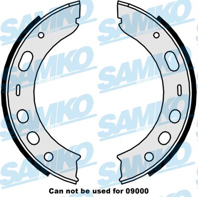 Samko 89510 - Комплект тормозных колодок, барабанные autospares.lv