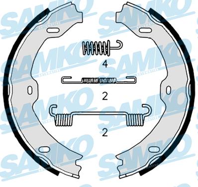 Samko 89020K - Комплект тормозов, ручник, парковка autospares.lv