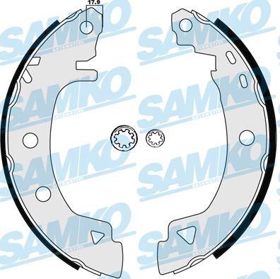 Samko 84920B - Комплект тормозных колодок, барабанные autospares.lv