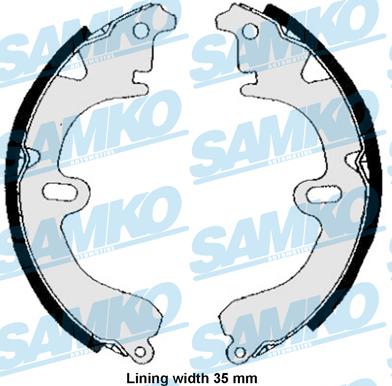 Samko 84530 - Комплект тормозных колодок, барабанные autospares.lv