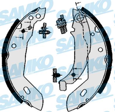 Samko 84670 - Комплект тормозных колодок, барабанные autospares.lv