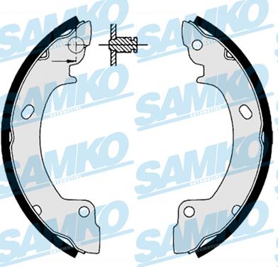 Samko 86410 - Комплект тормозных колодок, барабанные autospares.lv