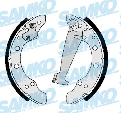 Samko 86830 - Комплект тормозных колодок, барабанные autospares.lv