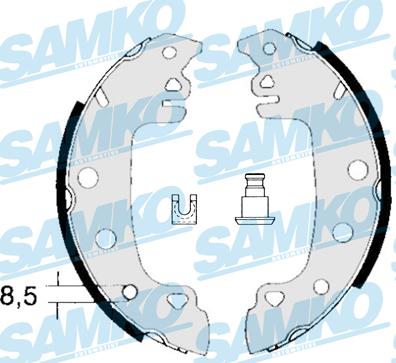 Samko 80770 - Комплект тормозных колодок, барабанные autospares.lv