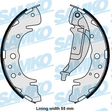 Samko 81061 - Комплект тормозных колодок, барабанные autospares.lv