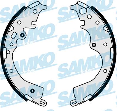 Samko 81035 - Комплект тормозных колодок, барабанные autospares.lv