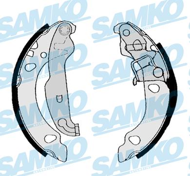 Samko 88190 - Комплект тормозных колодок, барабанные autospares.lv