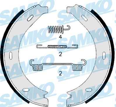 Samko 88740 - Комплект тормозных колодок, барабанные autospares.lv