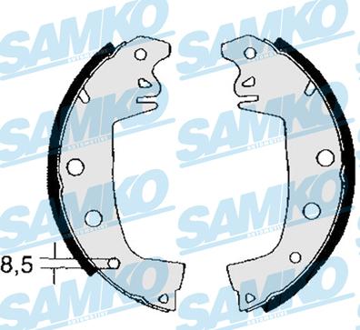 Samko 82970 - Комплект тормозных колодок, барабанные autospares.lv