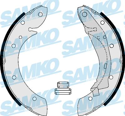 Samko 87165 - Комплект тормозных колодок, барабанные autospares.lv