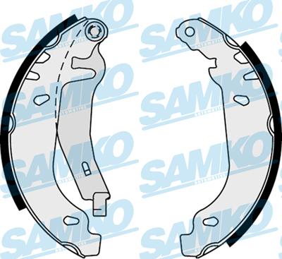 Samko 87830 - Комплект тормозных колодок, барабанные autospares.lv