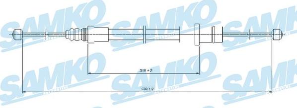 Samko C0994B - Тросик, cтояночный тормоз autospares.lv