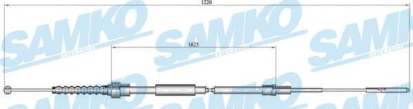 Samko C0941B - Тросик, cтояночный тормоз autospares.lv