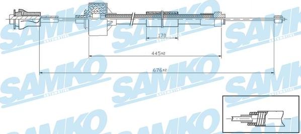 Samko C0426C - Трос, управление сцеплением autospares.lv