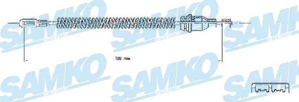Samko C0543B - Тросик, cтояночный тормоз autospares.lv