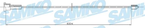 Samko C0553B - Тросик, cтояночный тормоз autospares.lv