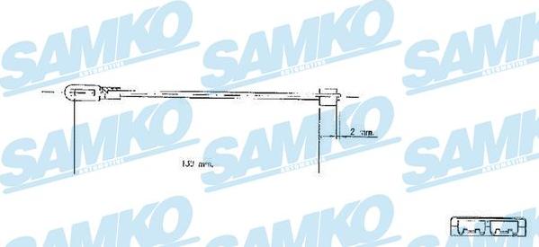 Samko C0578B - Тросик, cтояночный тормоз autospares.lv