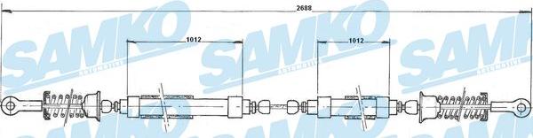 Samko C0196B - Тросик, cтояночный тормоз autospares.lv