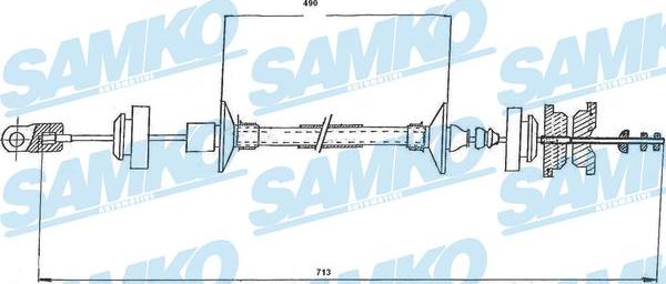 Samko C0146C - Трос, управление сцеплением autospares.lv