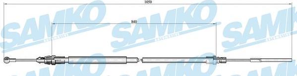 Samko C0130B - Тросик, cтояночный тормоз autospares.lv