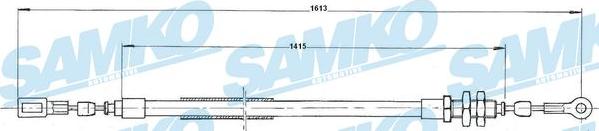 Samko C0171B - Тросик, cтояночный тормоз autospares.lv