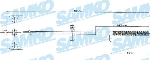 Samko C0840B - Тросик, cтояночный тормоз autospares.lv