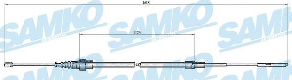 Samko C0800B - Тросик, cтояночный тормоз autospares.lv