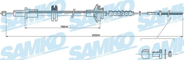 Samko C0253C - Трос, управление сцеплением autospares.lv