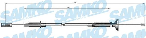 Samko C0261C - Трос, управление сцеплением autospares.lv