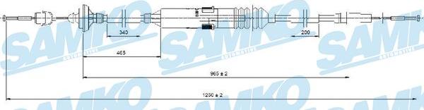 Samko C0276C - Трос, управление сцеплением autospares.lv