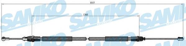 Samko C0748B - Тросик, cтояночный тормоз autospares.lv