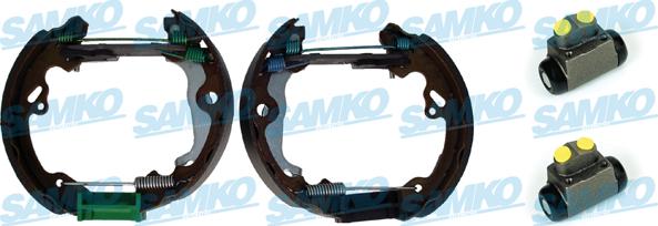 Samko KEG449 - Комплект тормозных колодок, барабанные autospares.lv