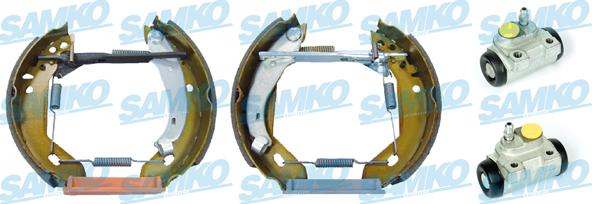 Samko KEG448 - Комплект тормозных колодок, барабанные autospares.lv