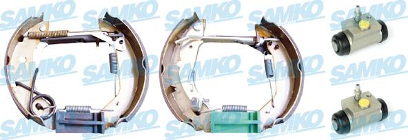 Samko KEG454 - Комплект тормозных колодок, барабанные autospares.lv