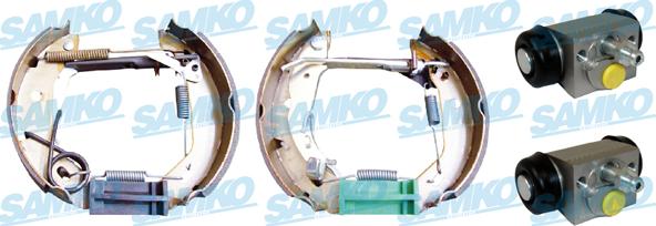 Samko KEG455 - Комплект тормозных колодок, барабанные autospares.lv