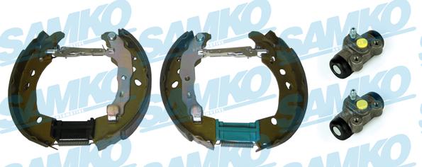 Samko KEG450 - Комплект тормозных колодок, барабанные autospares.lv