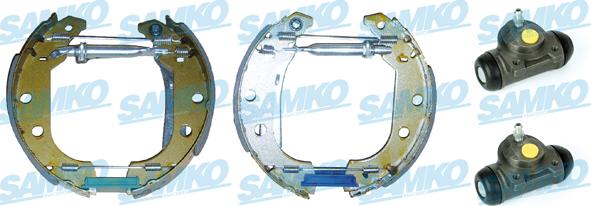 Samko KEG458 - Комплект тормозных колодок, барабанные autospares.lv