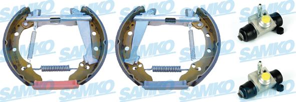 Samko KEG407 - Комплект тормозных колодок, барабанные autospares.lv