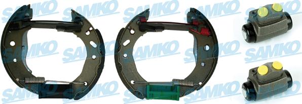 Samko KEG410 - Комплект тормозных колодок, барабанные autospares.lv