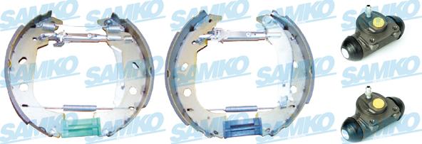 Samko KEG421 - Комплект тормозных колодок, барабанные autospares.lv