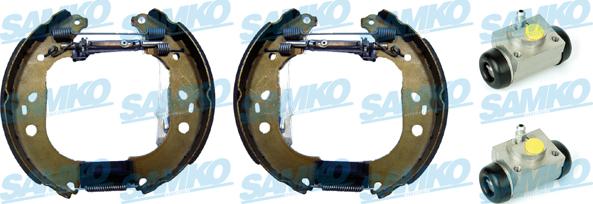 Samko KEG544 - Комплект тормозных колодок, барабанные autospares.lv